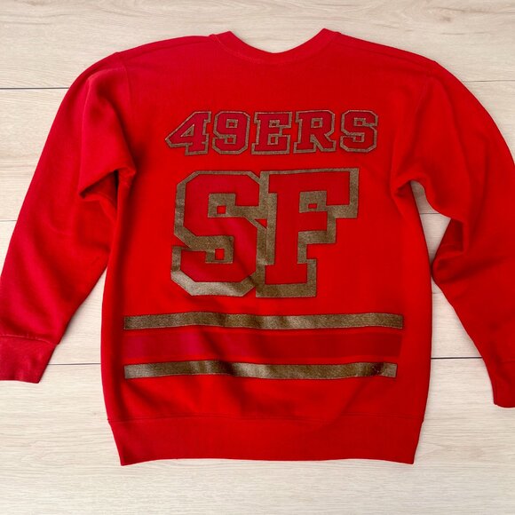 Vintage 90's San Francisco 49ers Front/Back Graphic Salem Crewneck UNISEX /M's M - Picture 3 of 15